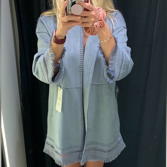 Zara Jackets & Blazers - Zara Fringed Faux Suede Jacket